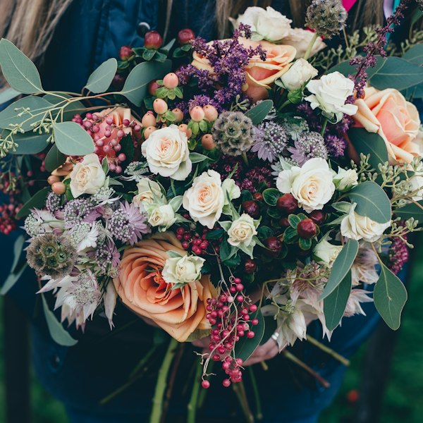 Pink roses bouquet